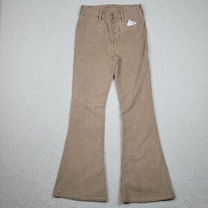 American Eagle Corduroy Pants Women’s Size 6 High Rise Flared Leg Tan